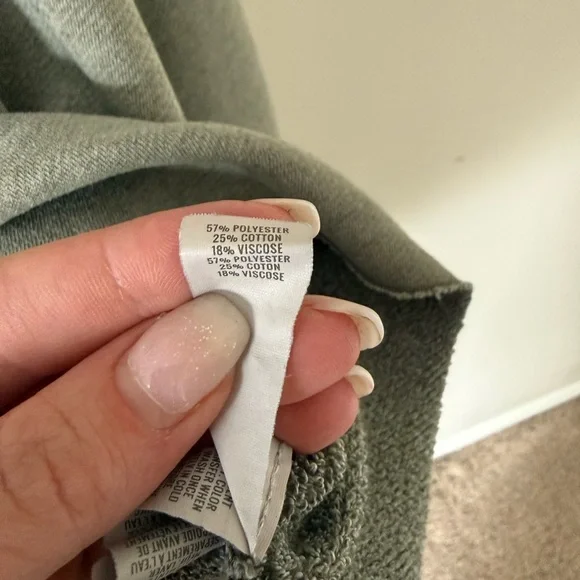 24. | aerie | Sage Green | Distressed Oversized Sweater - Picture 6 of 6